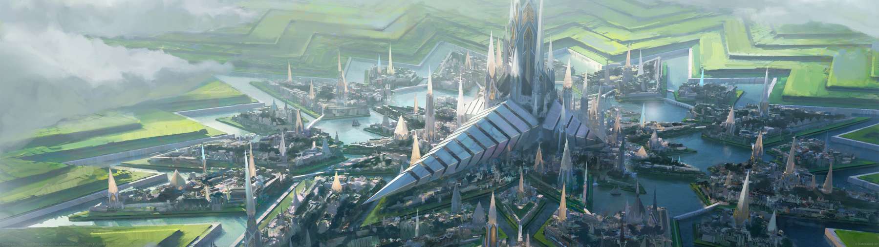 Zevestha city ultrabreit Hintergrundbild