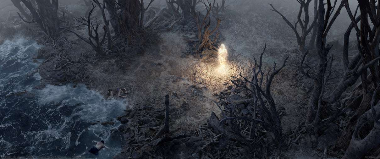Path of Exile 2 - Act 3 Explorations: Riverbank ultrabreit Hintergrundbild