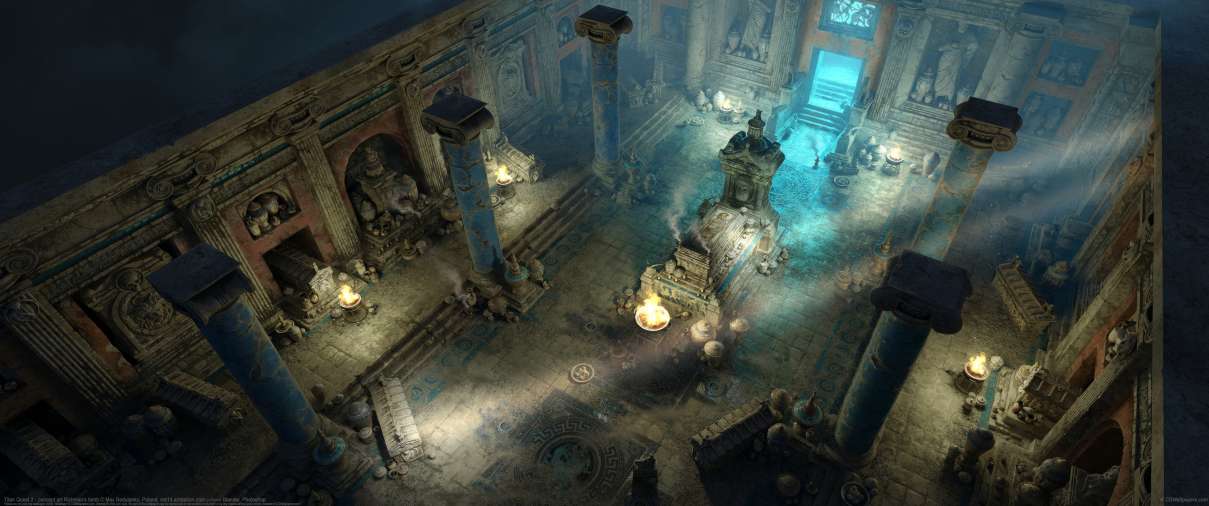 Titan Quest 2 - concept art Richman's tomb ultrabreit Hintergrundbild