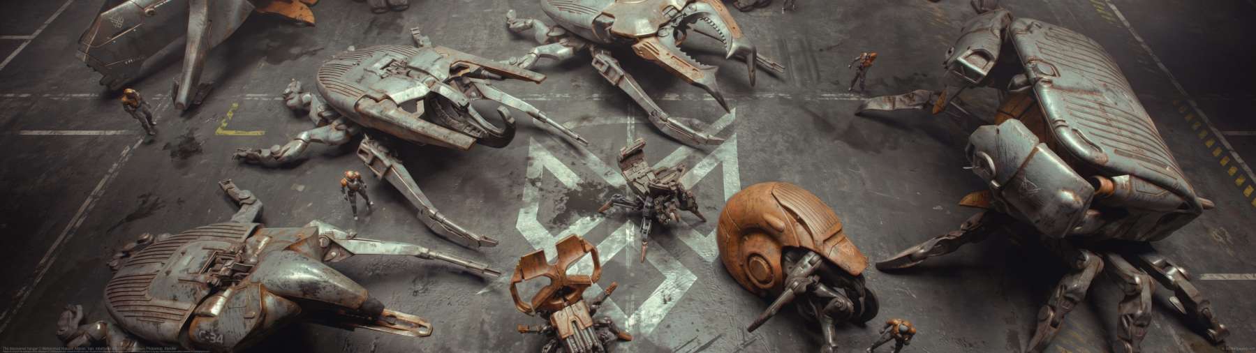 The discovered hangar ultrabreit Hintergrundbild