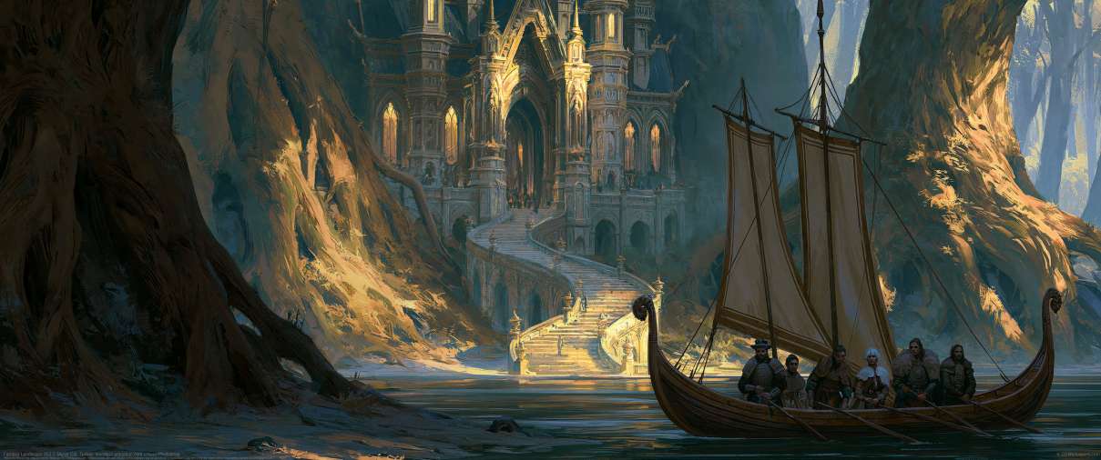 Fantasy Landscape 003 ultrabreit Hintergrundbild