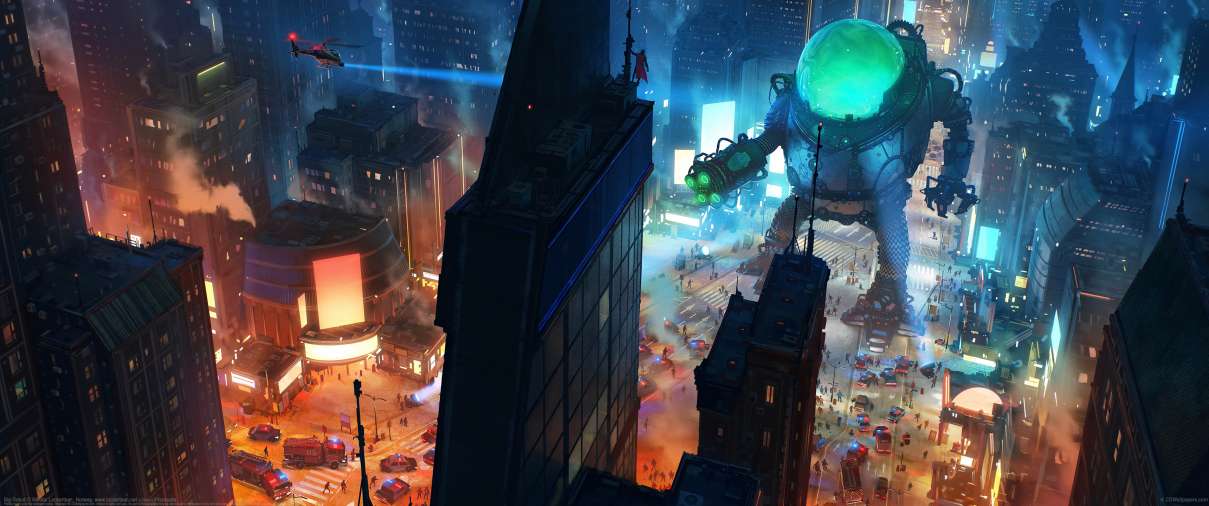 Big Robot ultrabreit Hintergrundbild