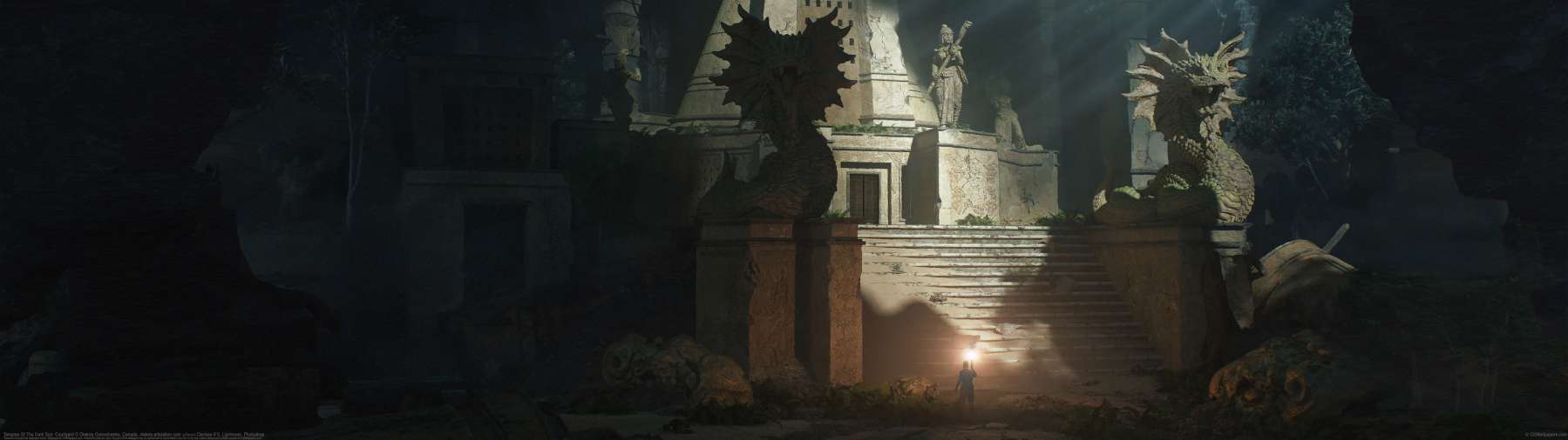 Temples Of The Dark Sun: Courtyard ultrabreit Hintergrundbild