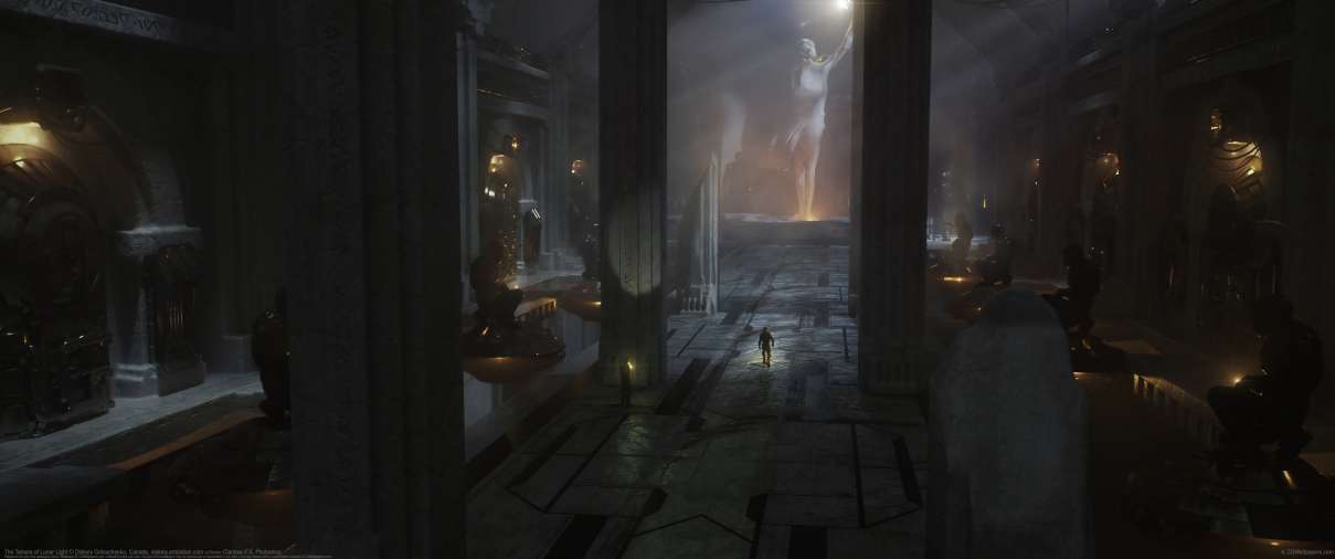 The Temple of Lunar Light ultrabreit Hintergrundbild