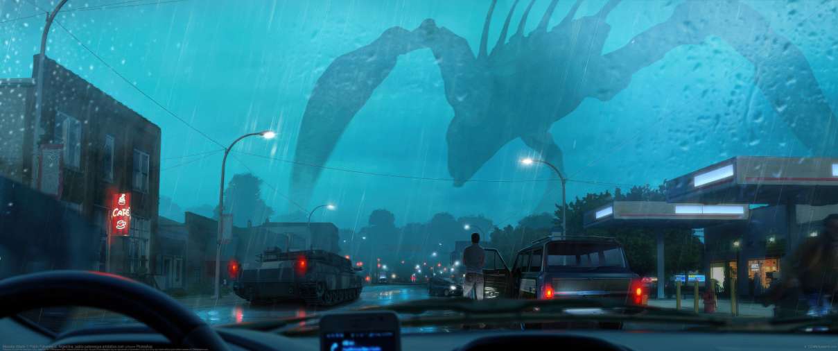 Monster Attack ultrabreit Hintergrundbild