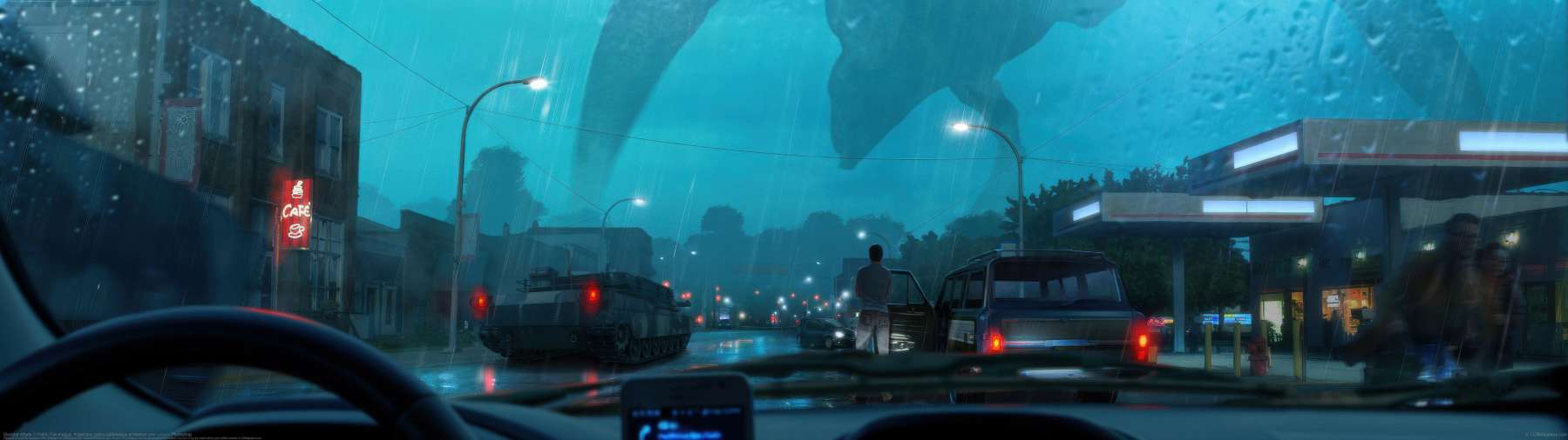 Monster Attack ultrabreit Hintergrundbild