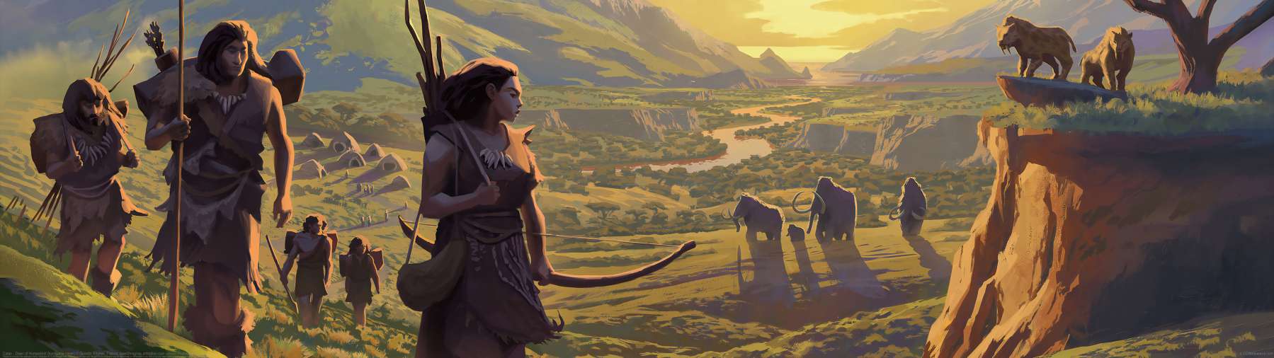 Catan - Dawn of Humankind (bordgame cover) ultrabreit Hintergrundbild