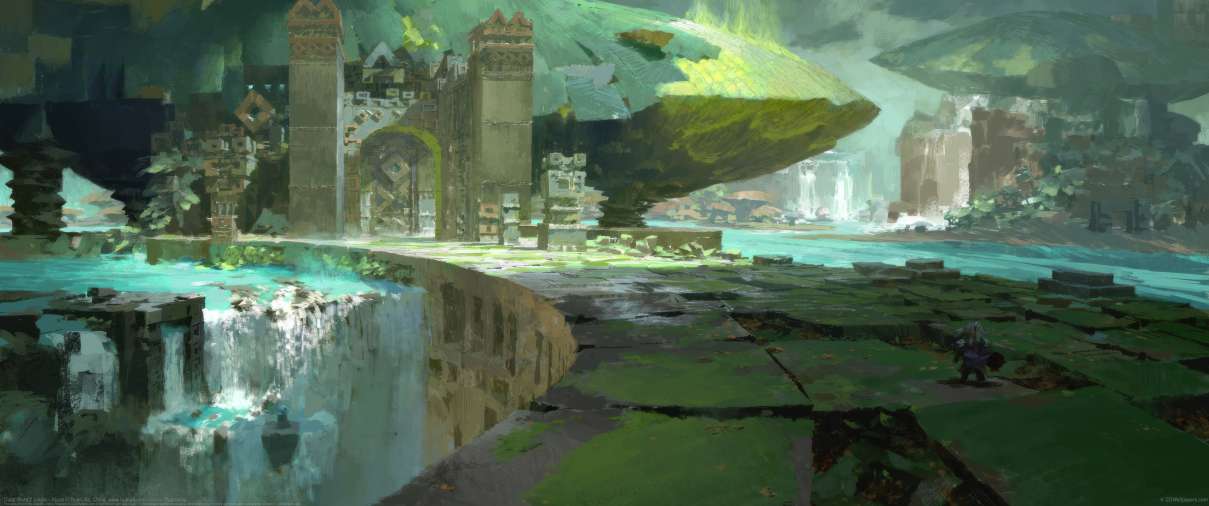 Guild Wars 2 jungle - Asura ultrabreit Hintergrundbild
