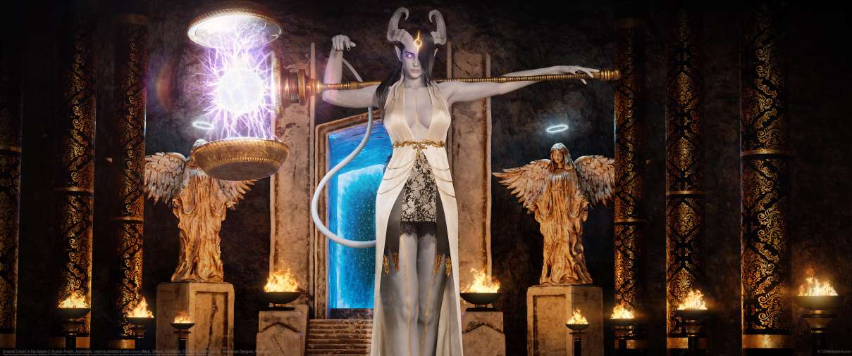 Draenei Limain In the temple ultrabreit Hintergrundbild