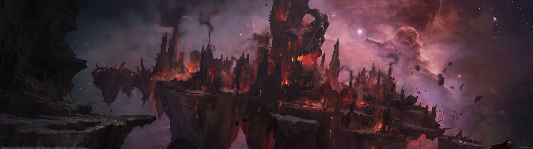 Warhammer Total War 3 Demonic Fortress ultrabreit Hintergrundbild