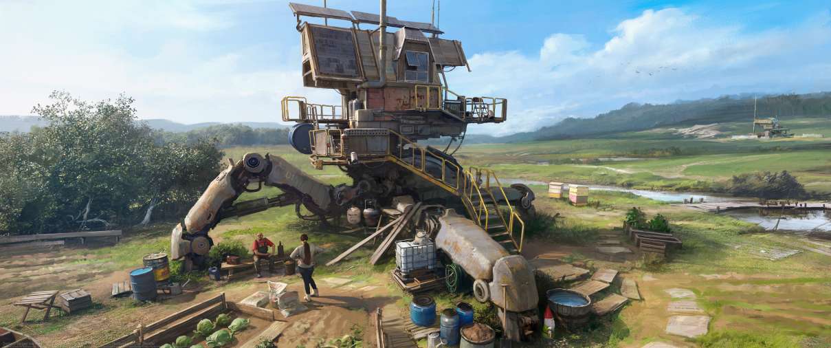 Dacha ultrabreit Hintergrundbild