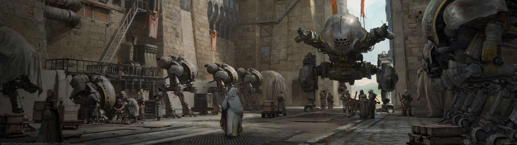 Castle garrison ultrabreit Hintergrundbild