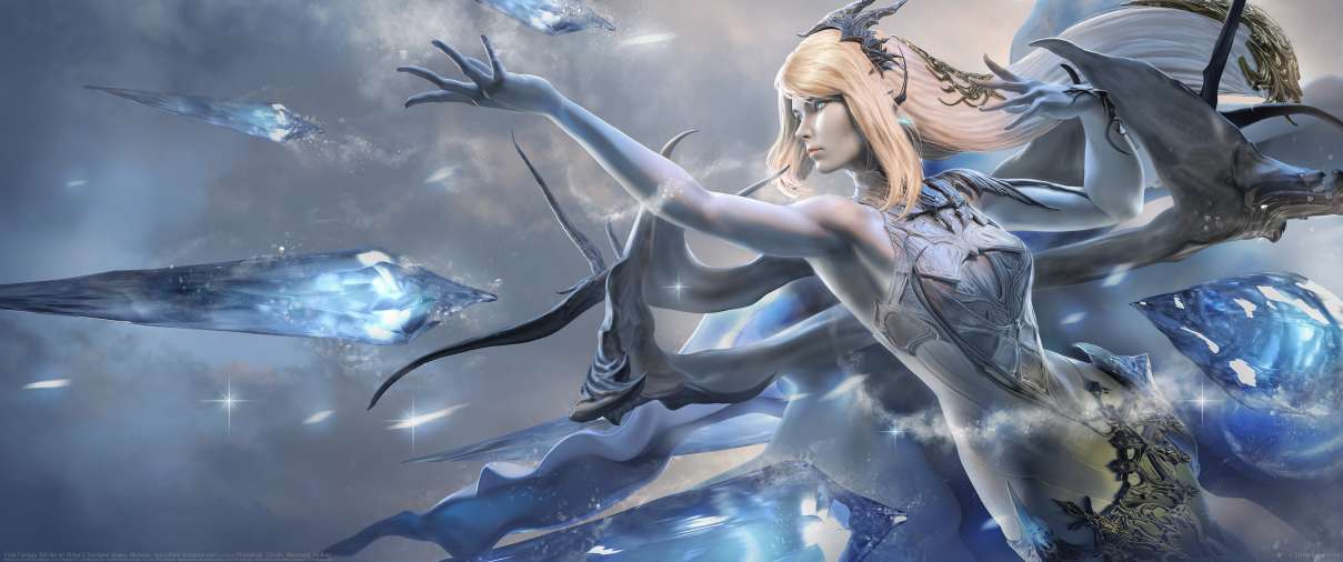 Final Fantasy XVI fan art Shiva ultrabreit Hintergrundbild