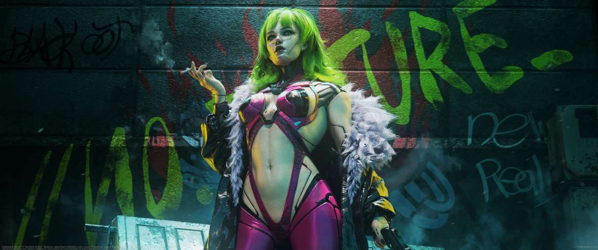 Cyberpunk fan art ultrabreit Hintergrundbild
