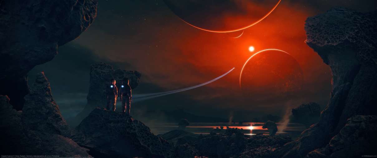 Trappist Explorer ultrabreit Hintergrundbild