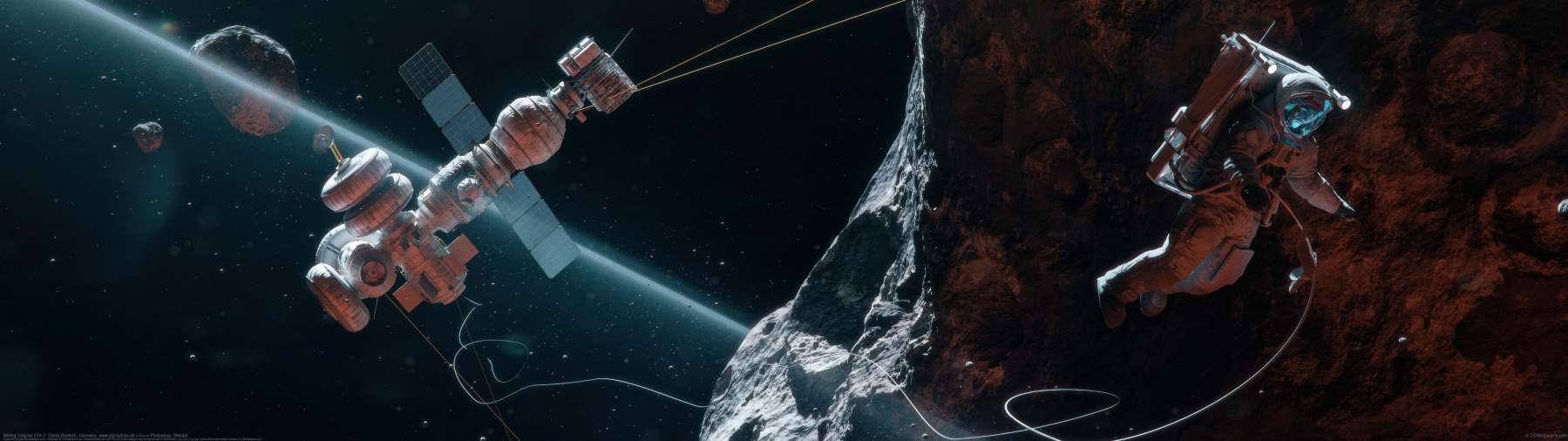 Mining Outpost EVA ultrabreit Hintergrundbild
