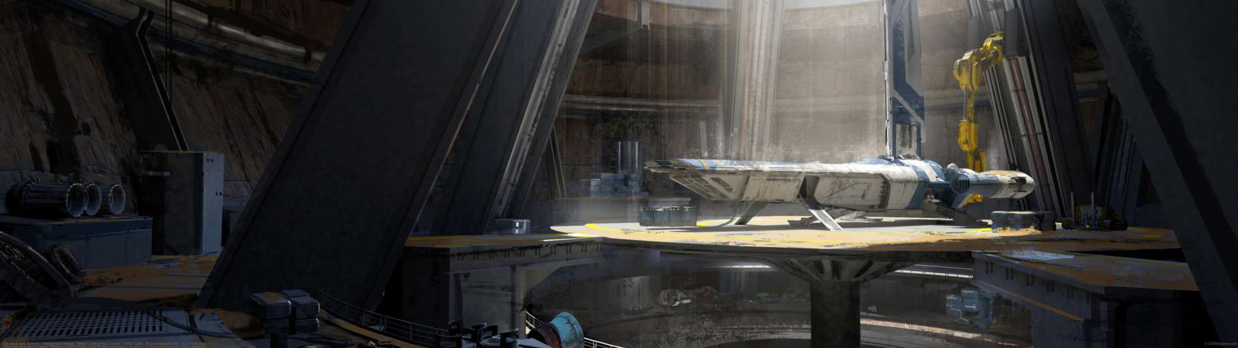 Star Wars Jedi: Survivor - Underground Hangar, Hidden Landing Pad ultrabreit Hintergrundbild