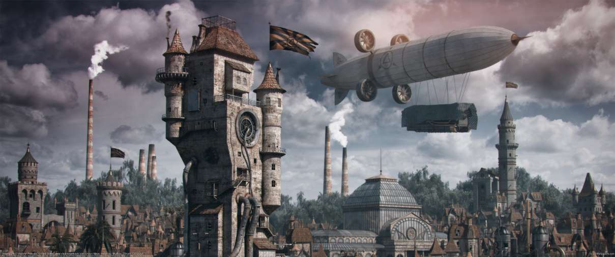 Steampunk ultrabreit Hintergrundbild