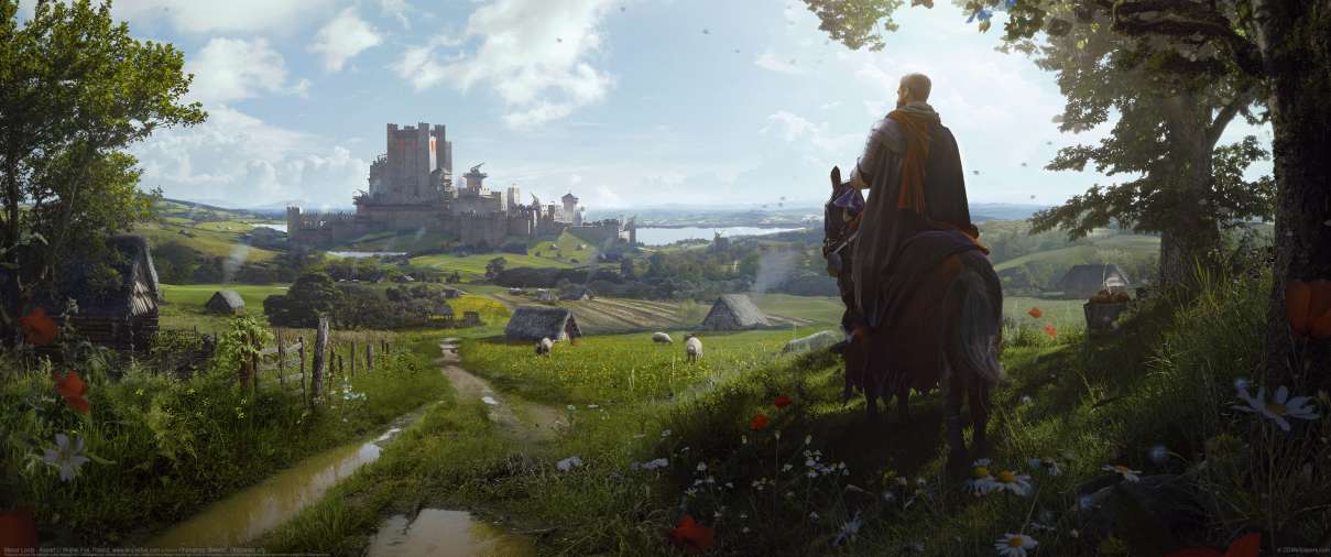 Manor Lords - Keyart ultrabreit Hintergrundbild