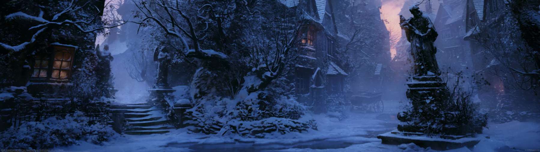 Winter medieval environment ultrabreit Hintergrundbild
