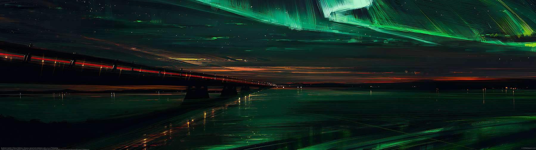 Northern Lights ultrabreit Hintergrundbild