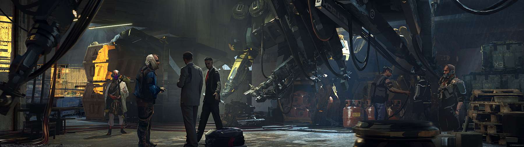 Cyberpunk 2077: Phantom Liberty - The Black Market ultrabreit Hintergrundbild
