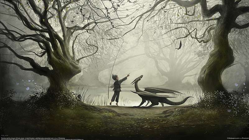 The boy and his dragon Hintergrundbild