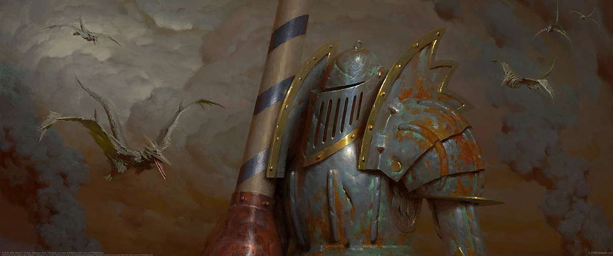 Knight with lance ultrabreit Hintergrundbild