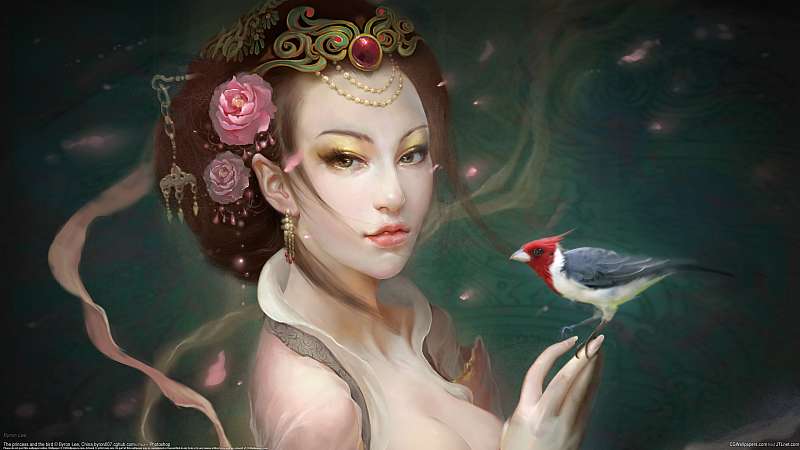 The princess and the bird Hintergrundbild