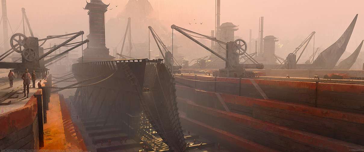 Avatar FanArt: Fire Nation Dry Dock ultrabreit Hintergrundbild