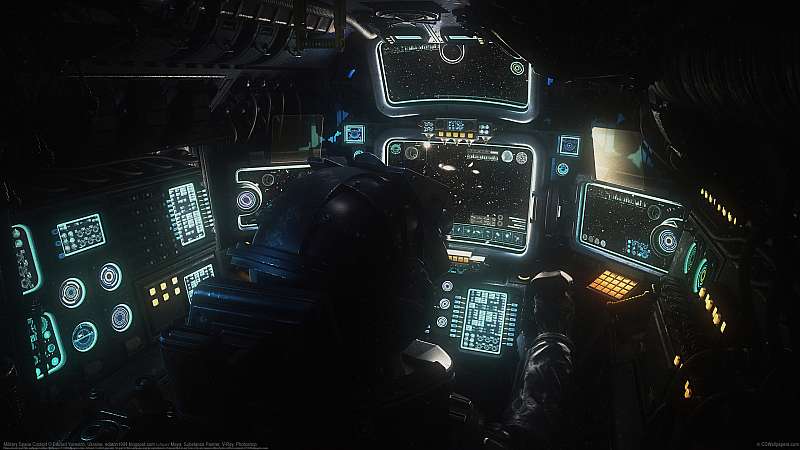 Military Space Cockpit Hintergrundbild