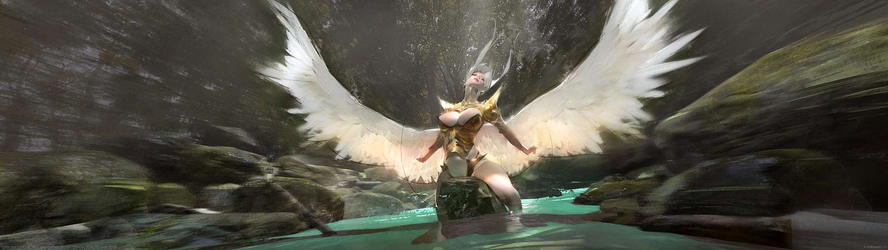 Golden Angel ultrabreit Hintergrundbild