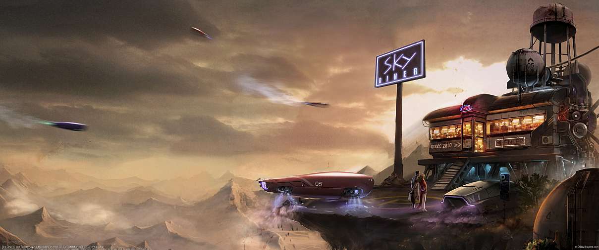 Sky Diner ultrabreit Hintergrundbild