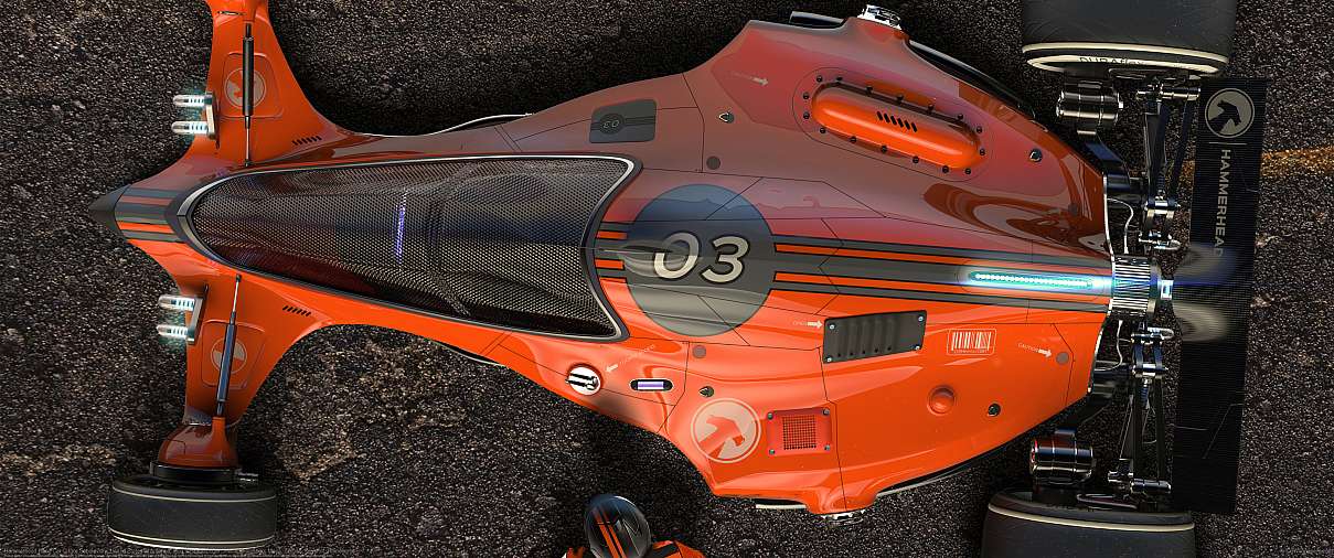 Hammerhead Race Car ultrabreit Hintergrundbild