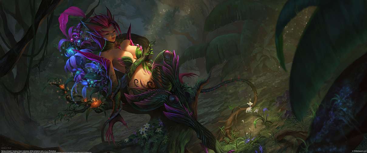 Zyra - League of Legends fan art ultrabreit Hintergrundbild