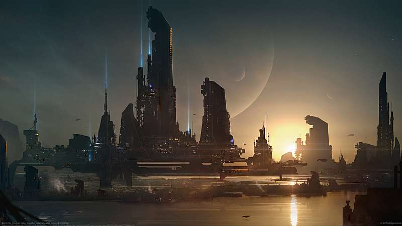 Sci-fi City Hintergrundbild
