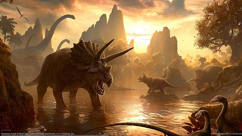Cretaceous Sunset Hintergrundbild