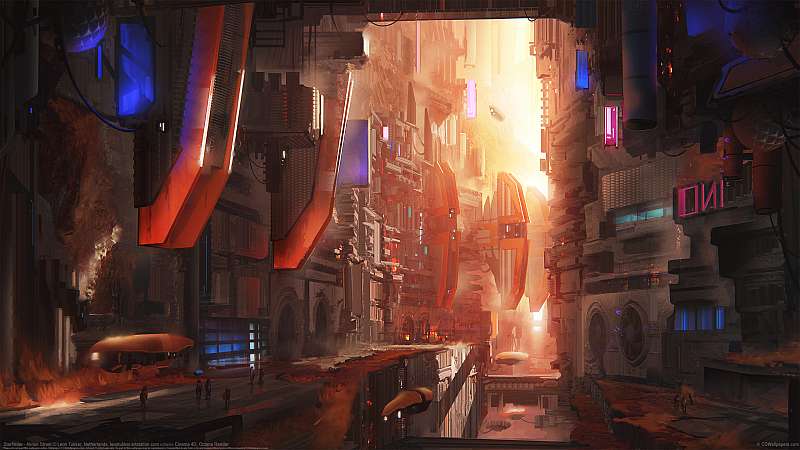 Starfinder - Akiton Street Hintergrundbild