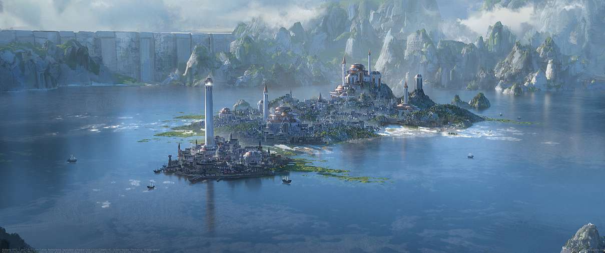 Alchemy RPG - Lake City ultrabreit Hintergrundbild