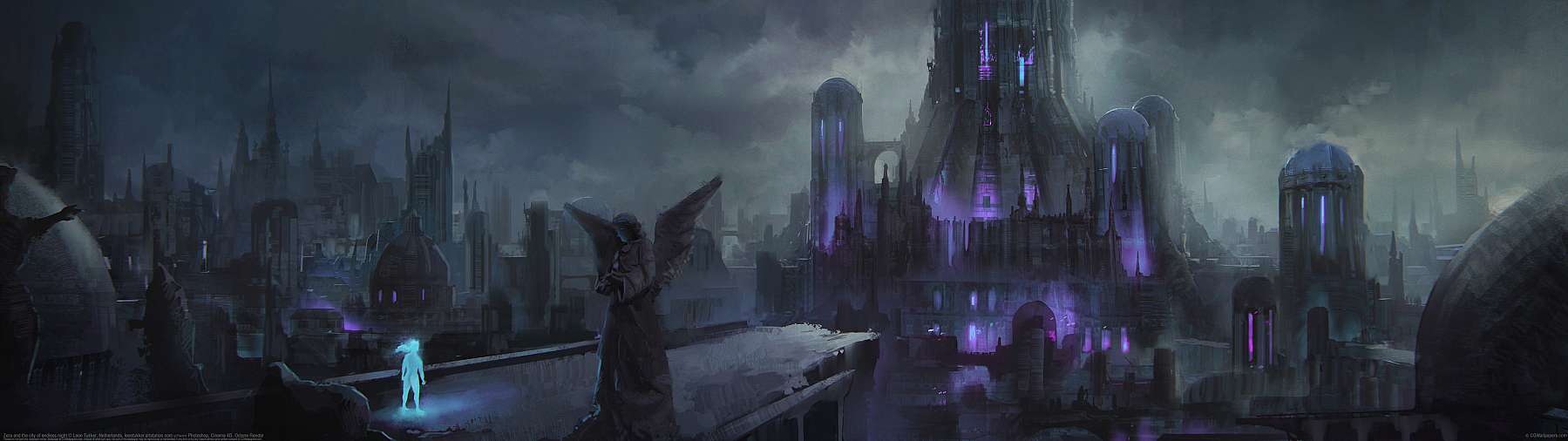 Zera and the city of endless night ultrabreit Hintergrundbild