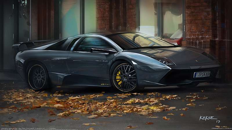 Lamborghini speed painting Hintergrundbild