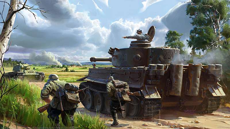 Tank Squad key illustration: A Tiger's close encounter Hintergrundbild