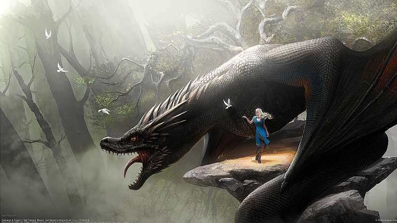 Daenerys & Drogon Hintergrundbild