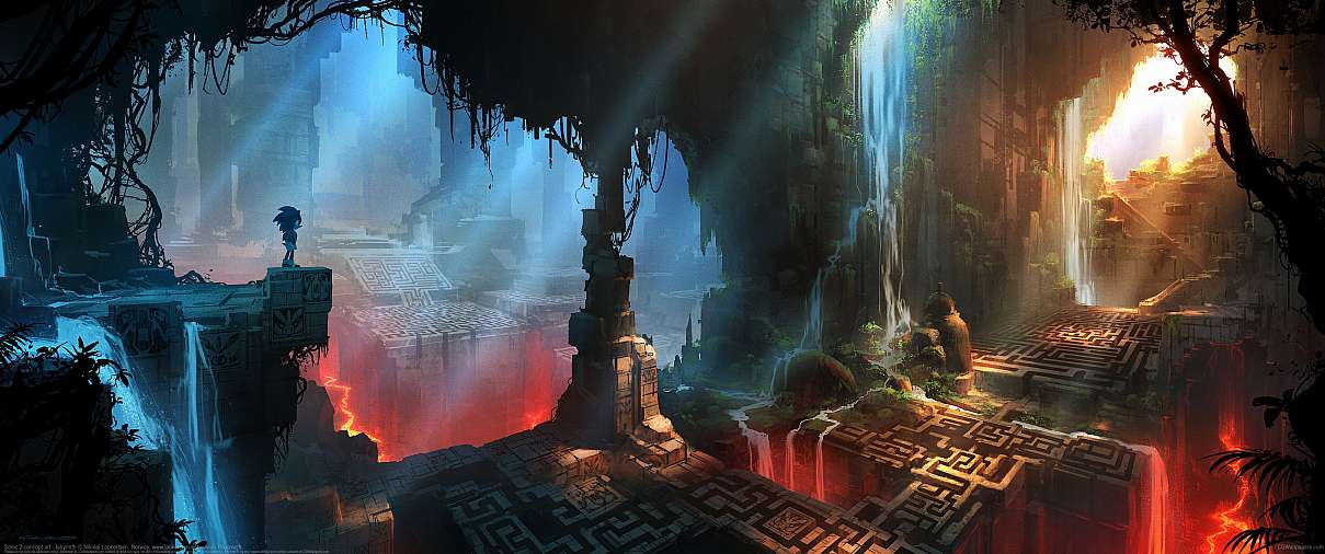 Sonic 2 concept art - labyrinth ultrabreit Hintergrundbild