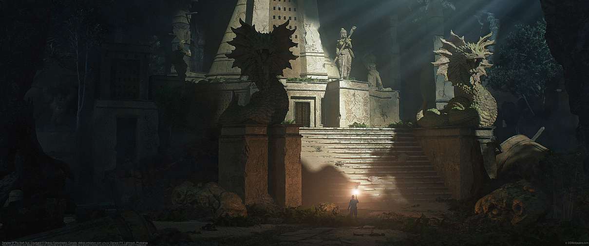 Temples Of The Dark Sun: Courtyard ultrabreit Hintergrundbild