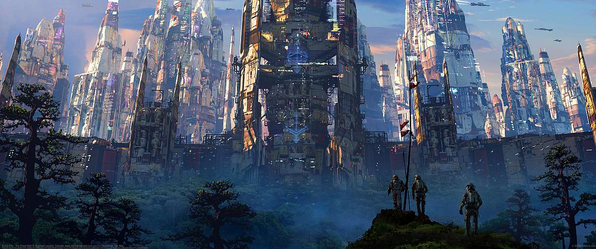 Robot City - The Great Wall ultrabreit Hintergrundbild