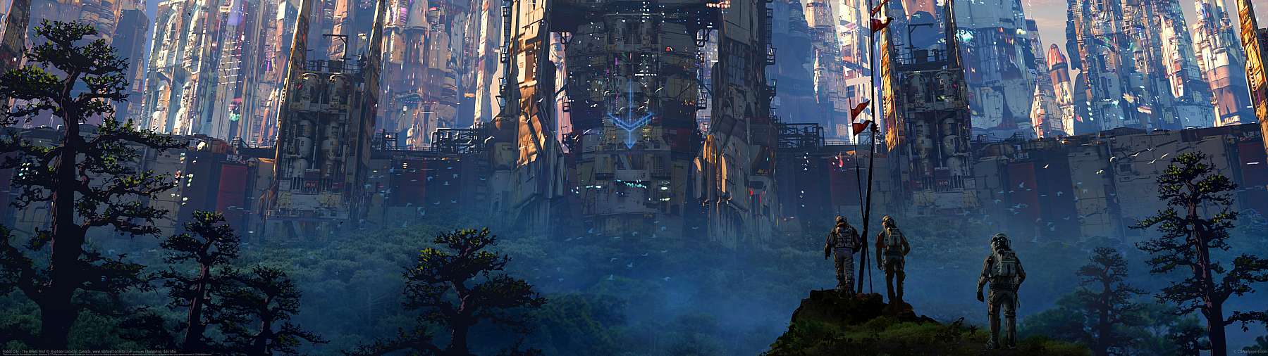 Robot City - The Great Wall ultrabreit Hintergrundbild