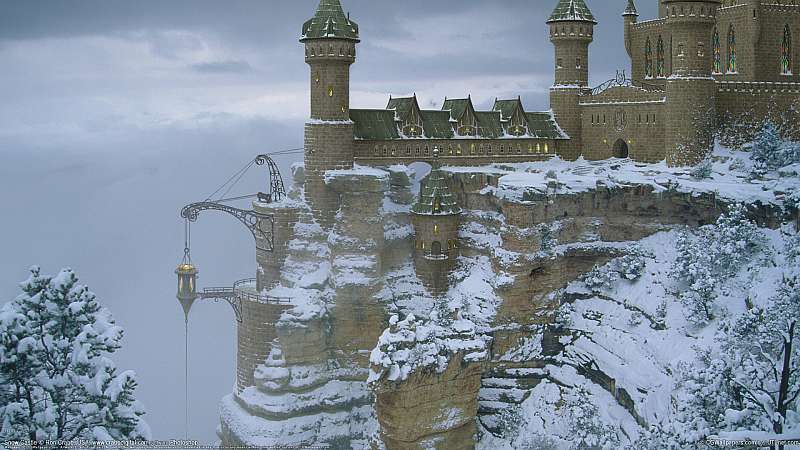 Snow Castle Hintergrundbild