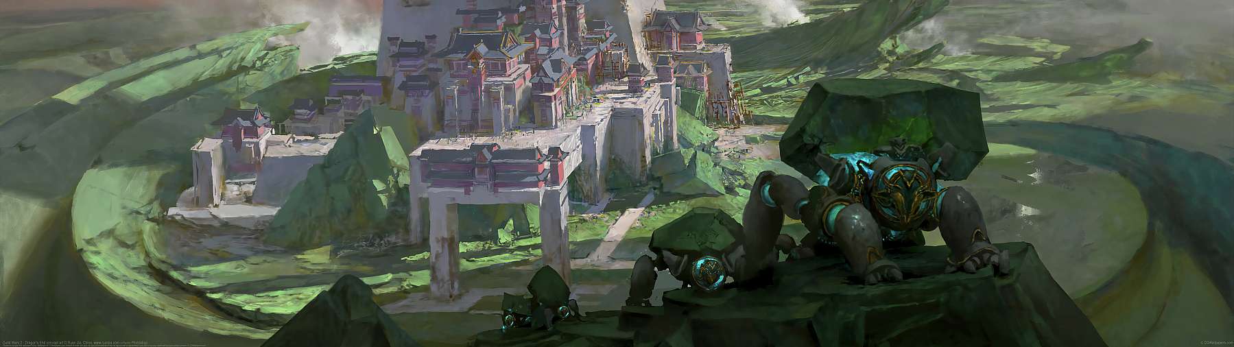 Guild Wars 2 - Dragon's End concept art ultrabreit Hintergrundbild