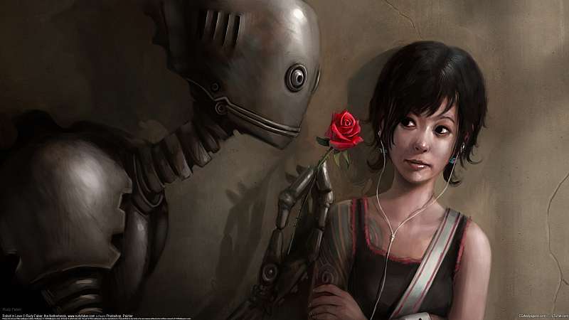 Robot In Love Hintergrundbild